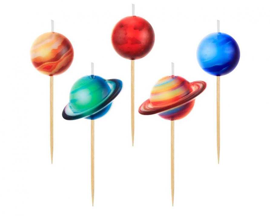 GoDan Žvakės Planets picker, 5 vnt.