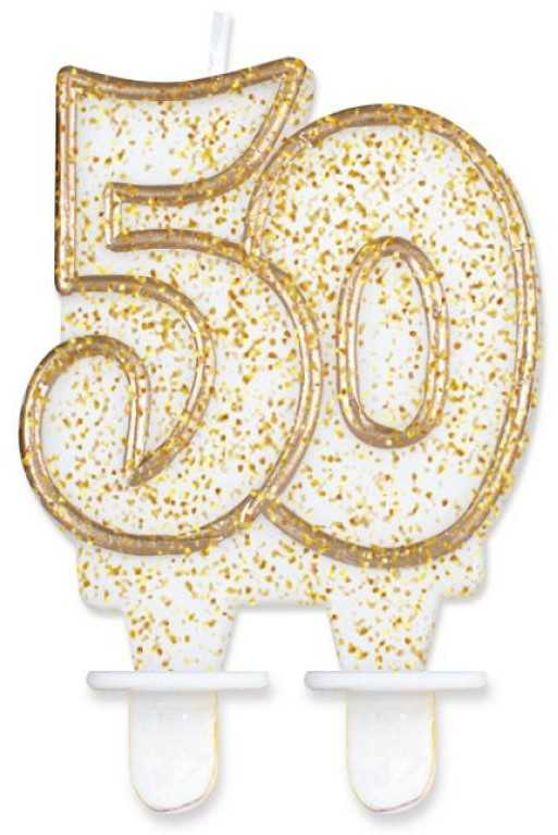 GODAN blizganti gimtadienio žvakė numeris 50