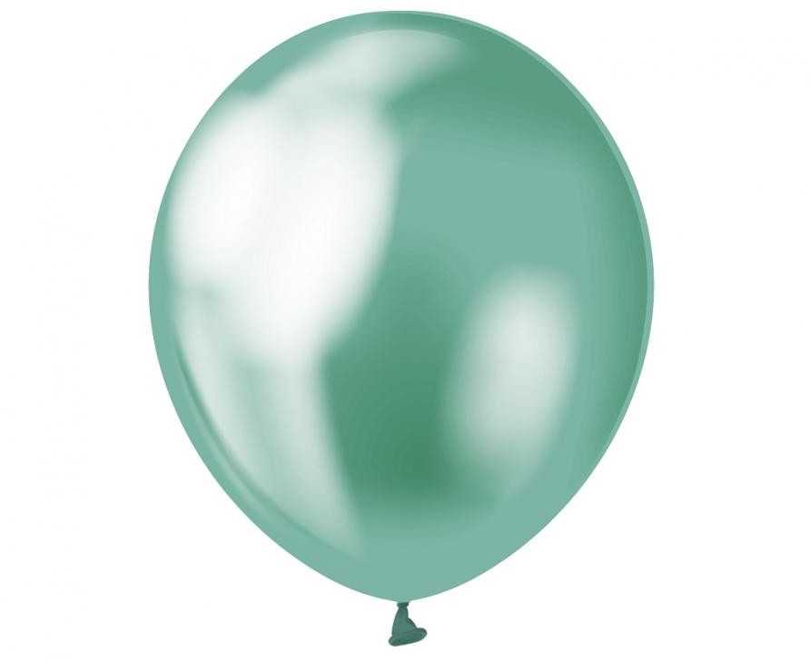 Spalva platininė žalia, žali balionai, 7 vnt. 12 colių (30 cm)