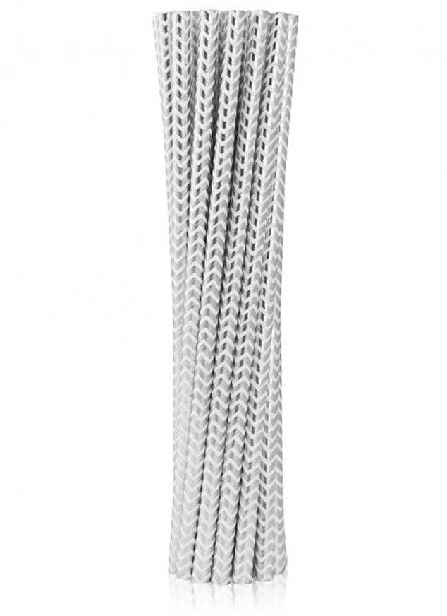 GoDan Popieriniai vamzdeliai sidabriniai raštai 6x197mm 12vnt.
