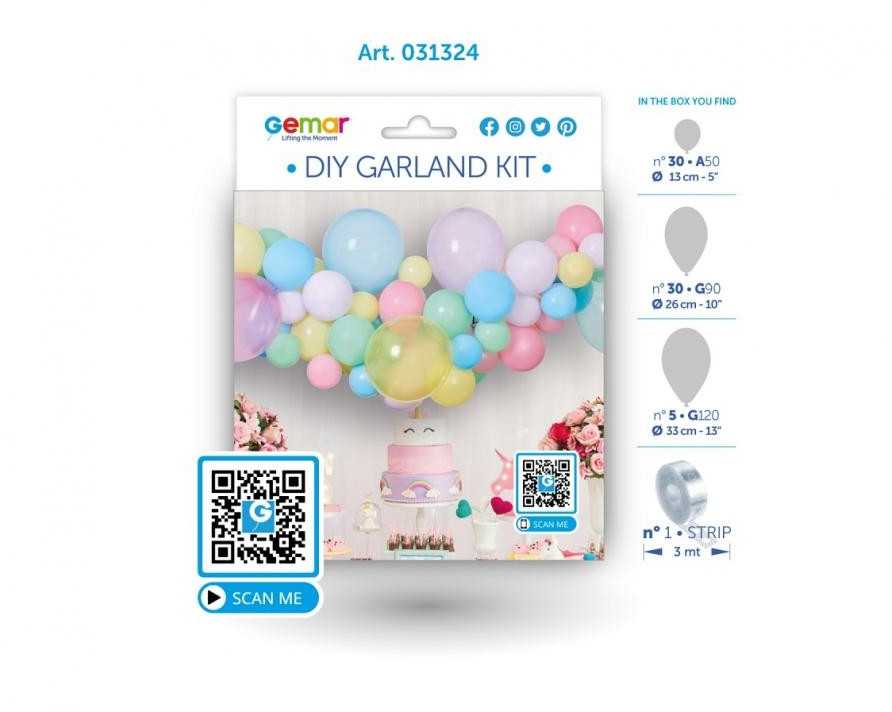 GoDan Balloon Girland DIY Pastel 65st