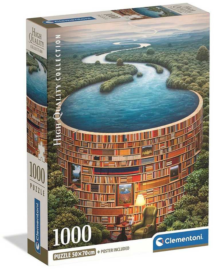 Clementoni Dėlionė 1000 vnt. - Biblioteka