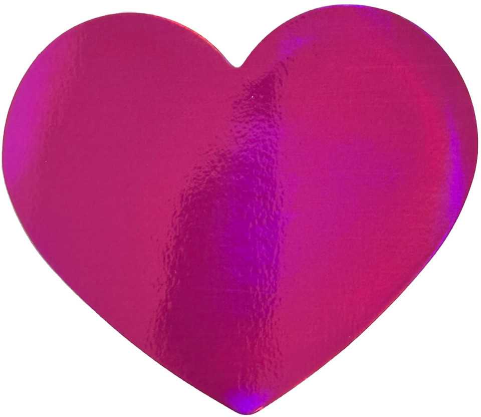 Spalvota širdelės formos putplasčio figūrėlė su folija, 12 vnt.