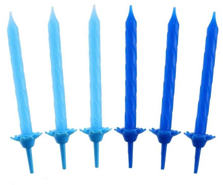 GoDan Aster Birthday Candles 24 vnt vaikams mėlyna uniw