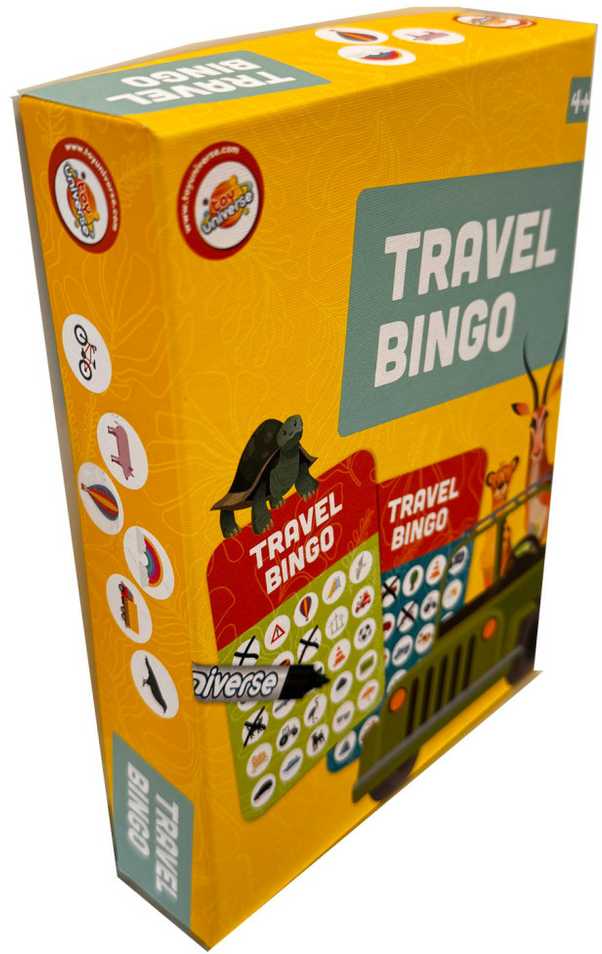 Spalvotas bingo kelionių žaidimas