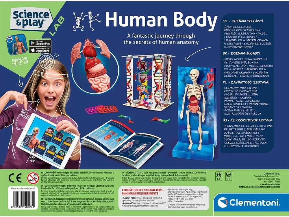 Clementoni mokslo ir žaidimų laboratorija: žmogaus kūnas