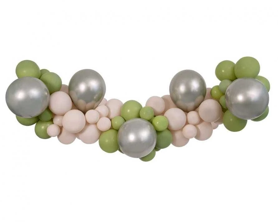 *GIRLANDA balonowa DIY zest., Balony Oliw.-szamp.