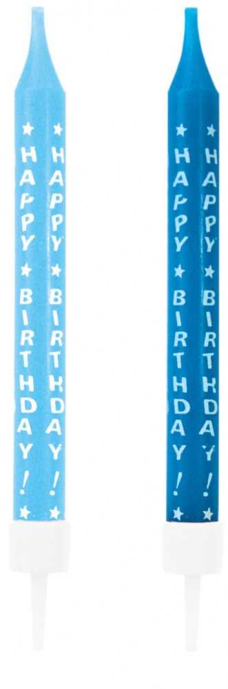 AMSCAN Świeczki Mėlyna Happy Birthday 10 vnt. (GXP-629801)