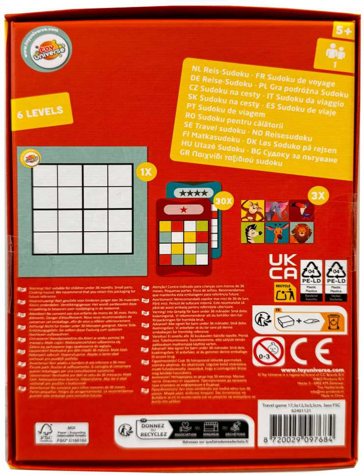 Spalvotas Sudoku kelionių žaidimas