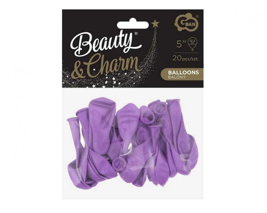 Spalvoti levandų spalvos „Macaron“, violetiniai balionai, 20 vnt. 5 colių (12,5 cm)
