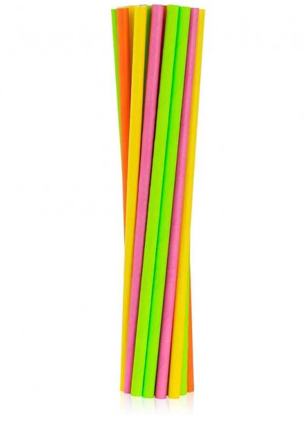 GoDan Rurki słomki papierowe Fluor MIX 6x197mm 24szt