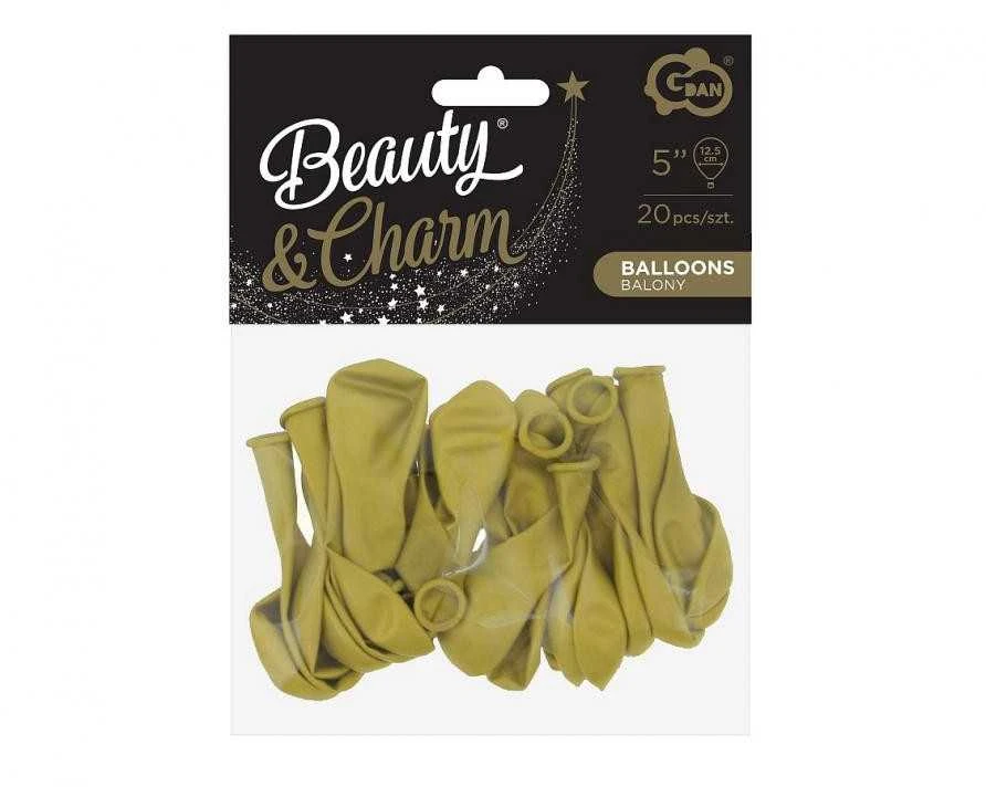 „GoDan Beauty&Charm“ alyvuogių spalvos balionai, 20 vnt.