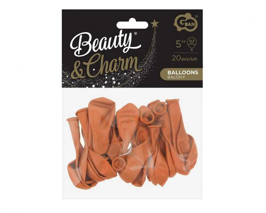 Spalvoti pasteliniai karamelės spalvos balionai, 20 vnt. 5 colių (12,5 cm)