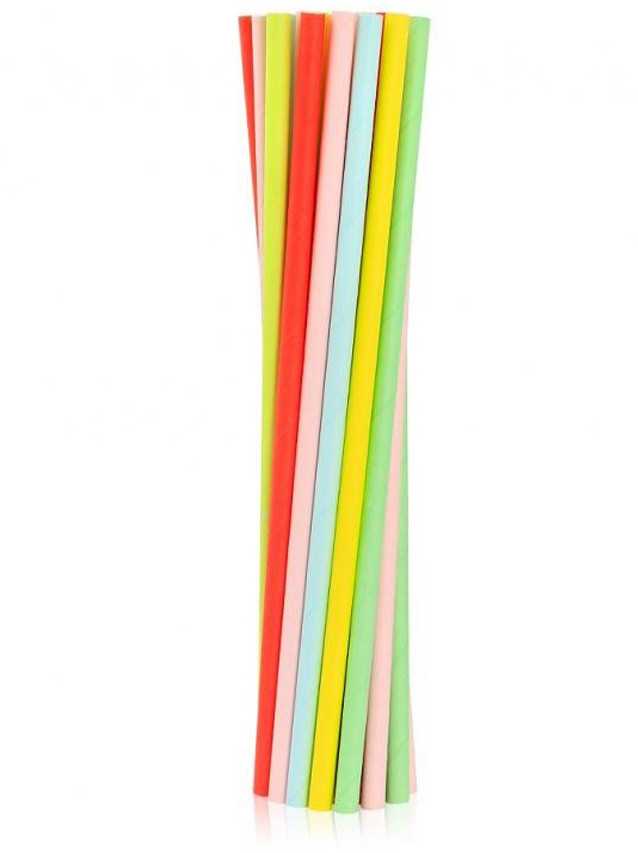 GoDan Słomki papierowe pastelowe MIX 197x6mm 24szt