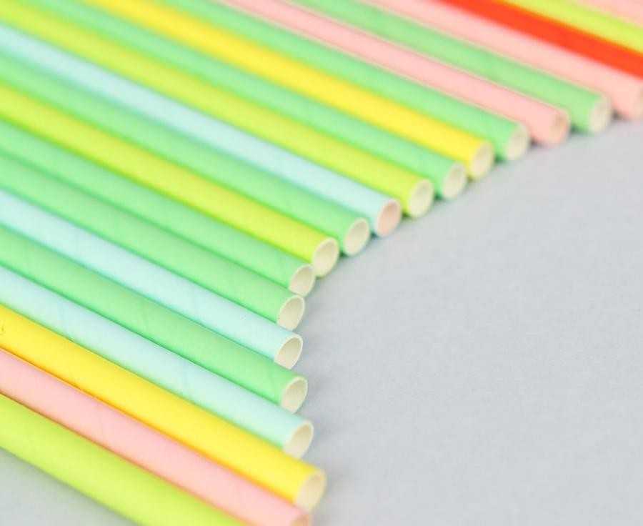 GoDan Słomki papierowe pastelowe MIX 197x6mm 24szt