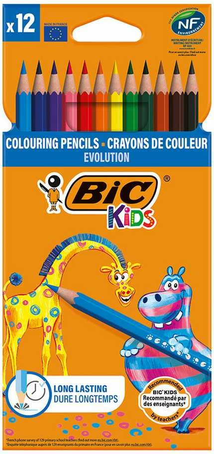 Bic Spalvoti pieštukai Kids Evolution 12 spalvų rinkinys 8290291