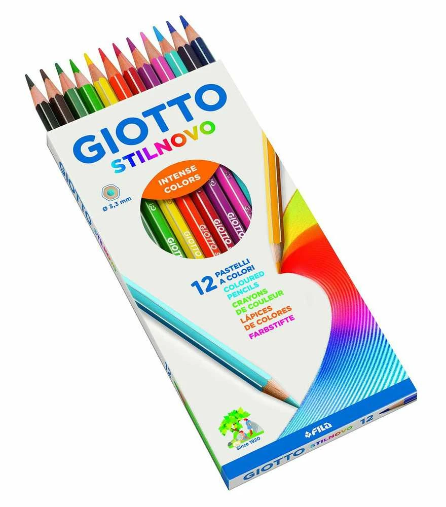Fila „Giotto Stilnovo“ intensyvios 12 spalvų kreidelės (273987)