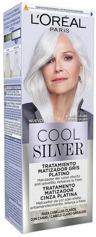 L'Oreal COOL Sidabrinis platinum pilka toning treatment #Pure Baltas 1 u