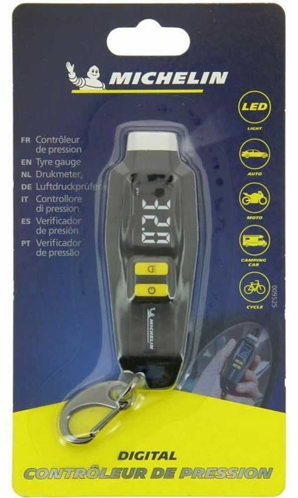MICHELIN skaitmeninis padangų slėgio matuoklis 0.05–7 bar su LCD ekranu, modelis 9525