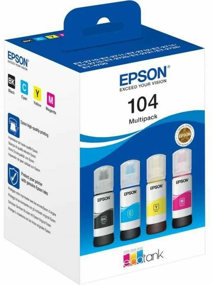 Epson 104 EcoTank (C13T00P640) Rašalo papildymo buteliukų komplektas, C/M/Y/BK