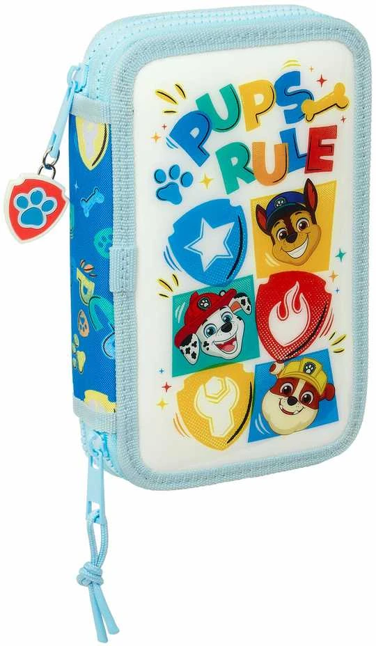 Safta Spin Master Dvigubo pieštuko dėklas The Paw Patrol Pups rule Mėlyna 12.5 x 19.5 x 4 cm 28 Dalys