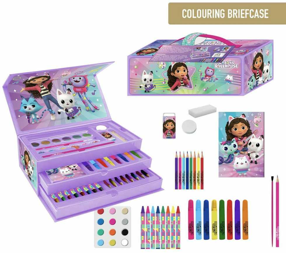 Gabby's Dollhouse CERDÁ Gabbys Doll House colouring stationery case