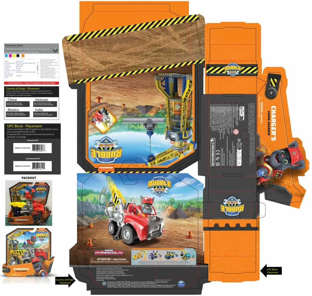 Žaislinė mašinėlė Spin Master Paw Patrol Rubble & Crew 6066726