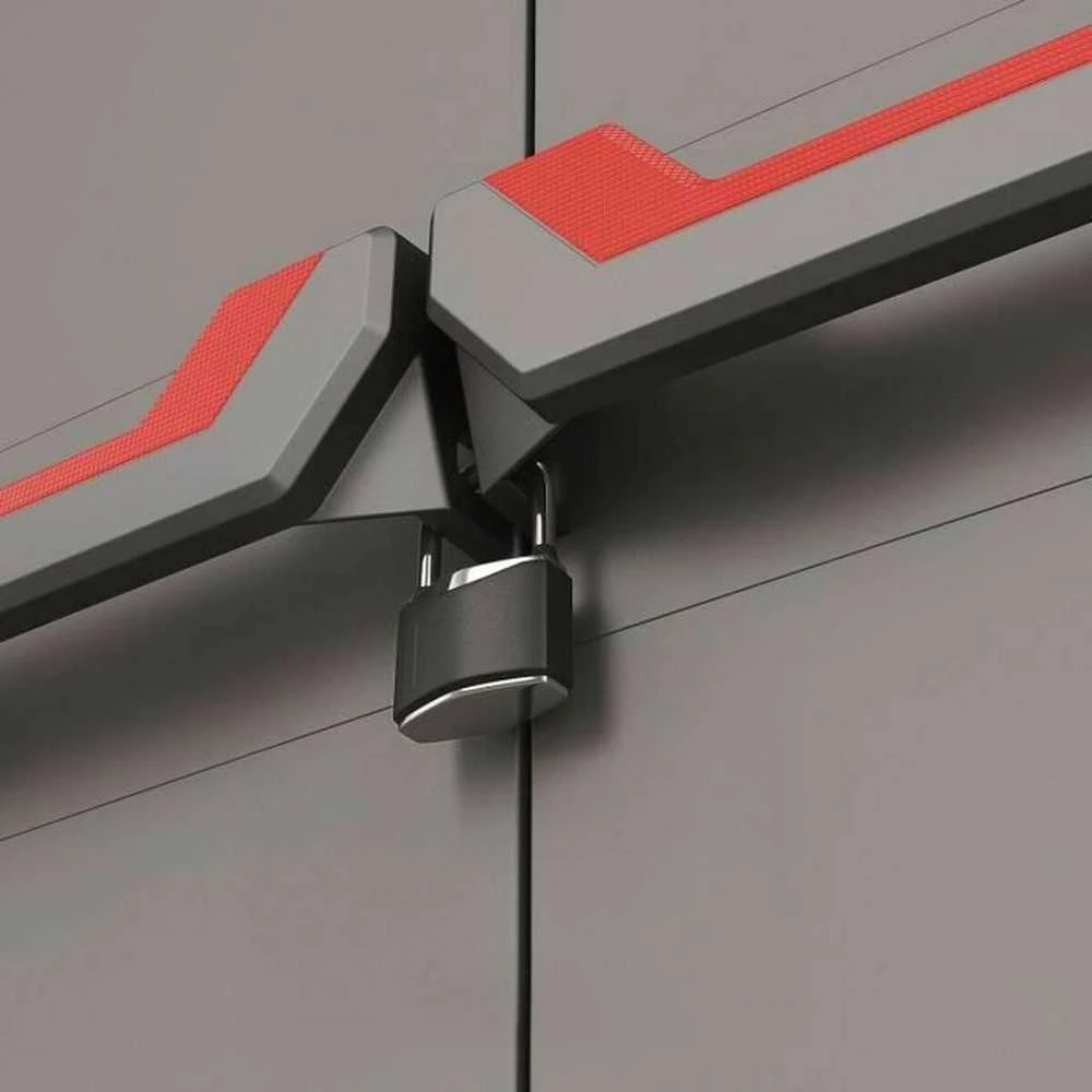 Keter Žema spintelė daiktams Stilo, pilkos ir juodos spalvos, 90cm