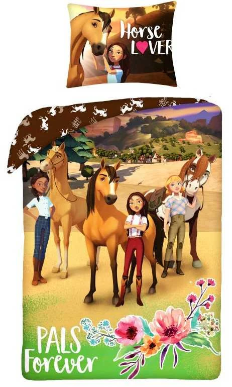 MCU Patalynė medvilninis 140x200 Spirit horses pagalvės užvalkalas 70x90 Kids 12 Halantex