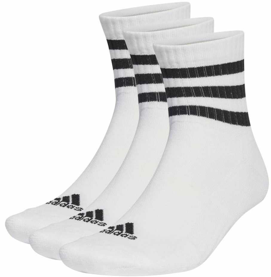 Adidas 3 dryžučių sutvirtintos sportinės vidutinio aukščio kojinės, 3 poros, HT3456