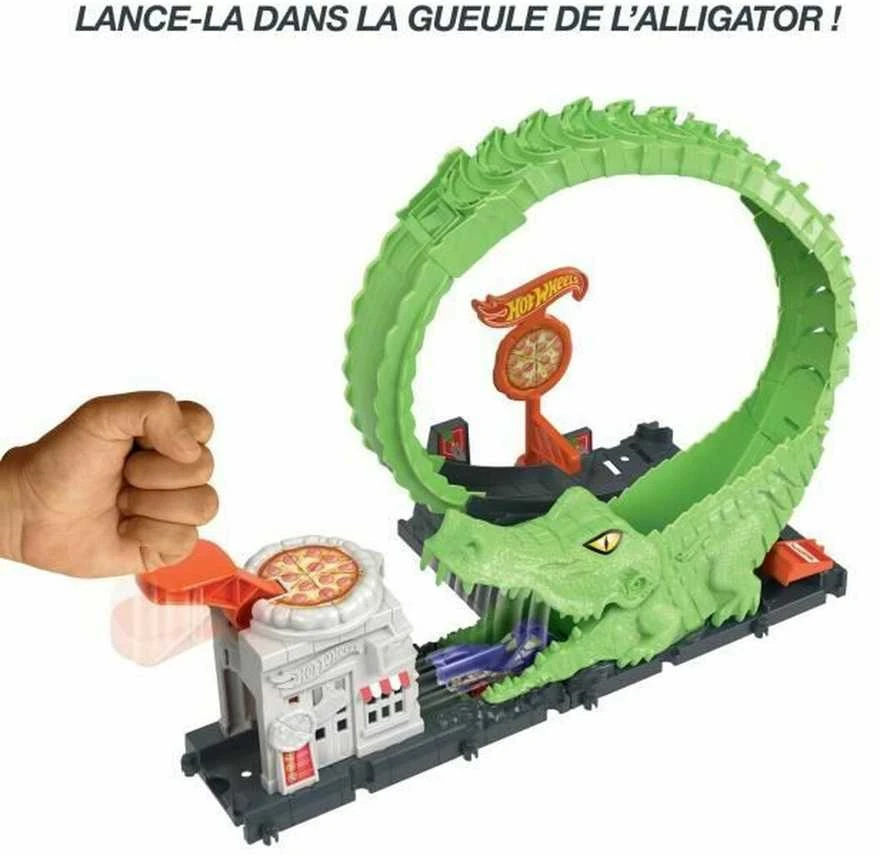 Mattel Hot Wheels rinkinys „Aligatorius, užpuolęs piceriją“