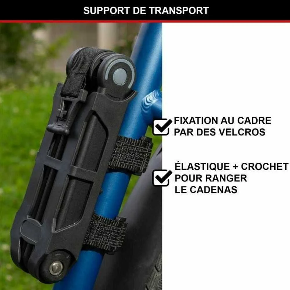 Masterlock MASTER LOCK sulankstomas dviračio užraktas su grūdinto plieno jungtimis su 4 raktais