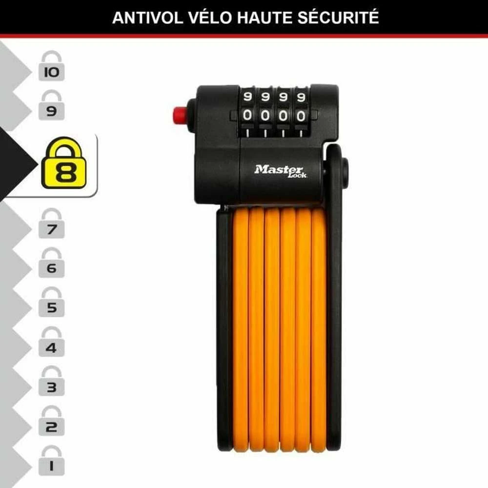 Masterlock MASTER LOCK sulankstoma dviračio spyna su grūdinto plieno jungtimis ir laikikliu