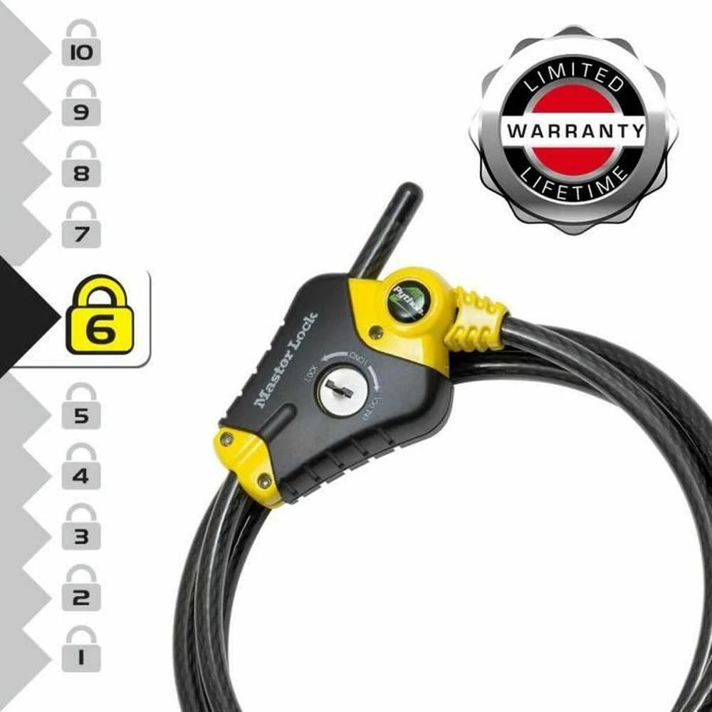 „Master Lock“ „MasterLock“ dviračio užraktas Python 1,8 mx 10 mm (8433EURD)