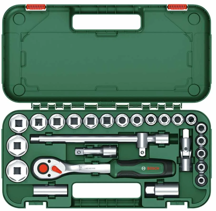 Bosch 1/2'' Terkšlinis raktas rinkinys, 25 vnt.