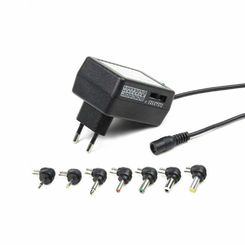 Adapteris - EnerGenie EG-MC-008 Universalus AC-DC 12W Reguliuojamas Juodas