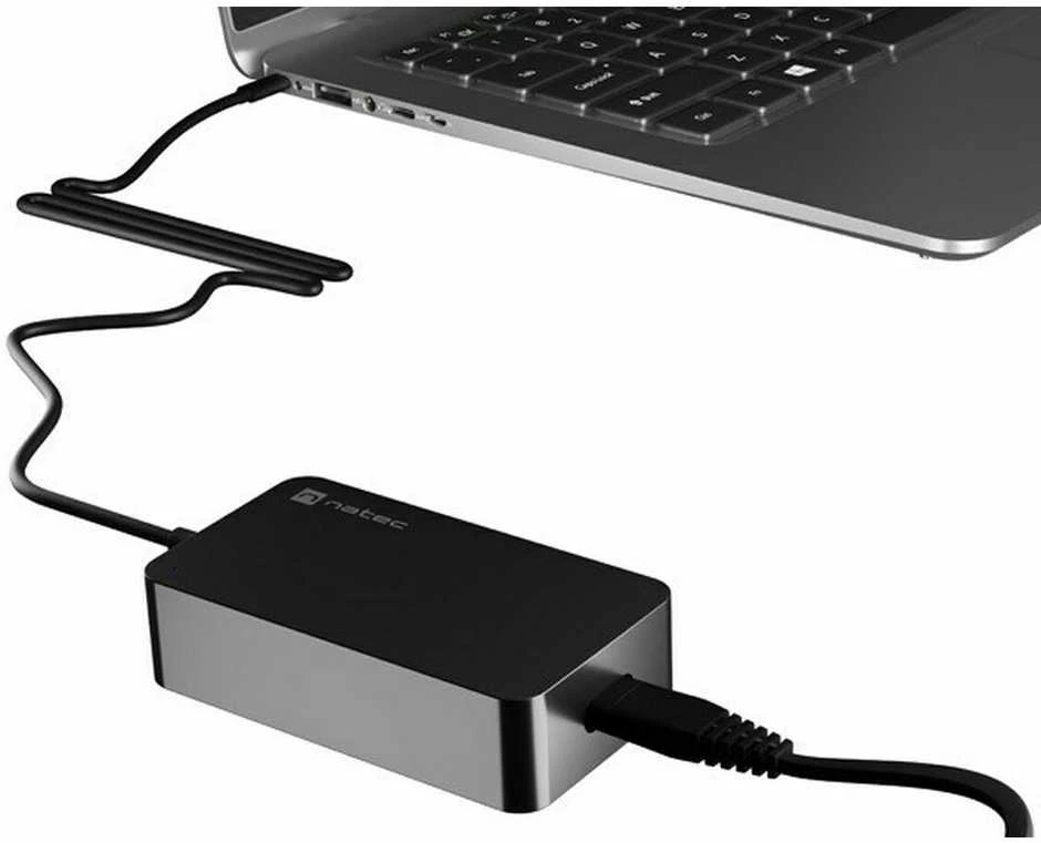 NATEC Nešiojamas kompiuteris charger Grayling USB-C 45W for laptops tablets phones