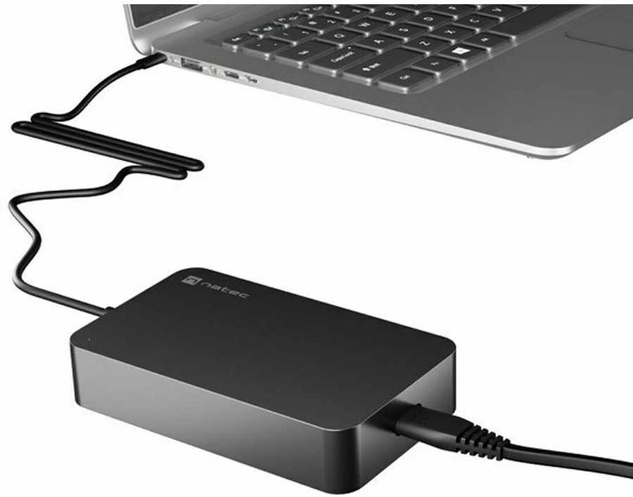 NATEC Nešiojamas kompiuteris charger Grayling USB-C 90W for laptops tablets phones