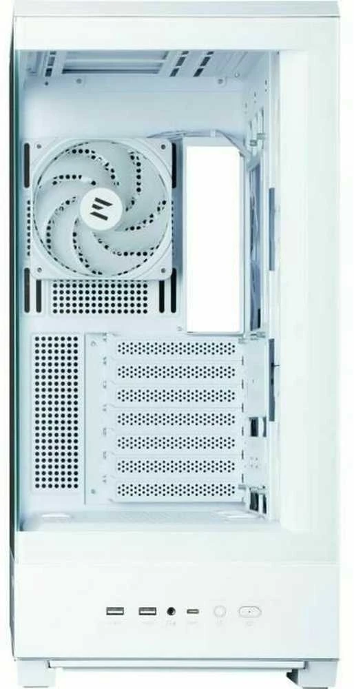 Zalman P50 DS kompiuterio korpusas, Midi-Tower, ATX, RGB, grūdintas stiklas - baltas