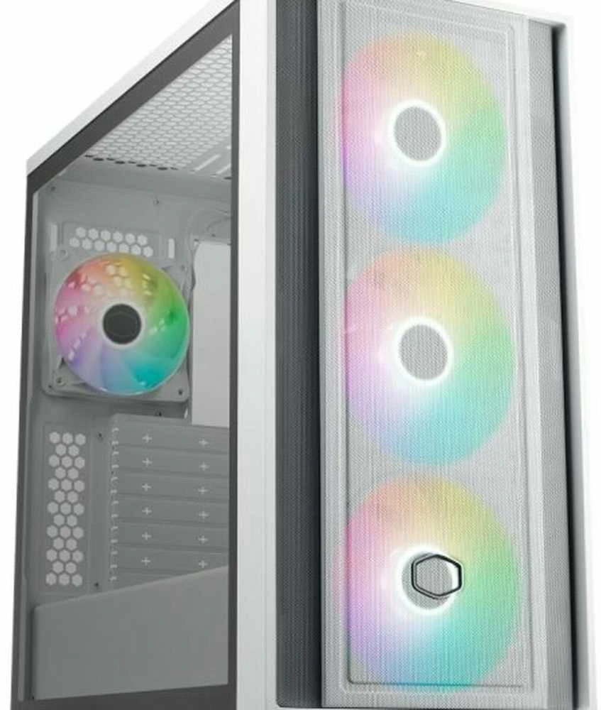 Kompiuterio Korpusas - Cooler Master MasterBox 600 Baltas su Multicolor Apšvietimu