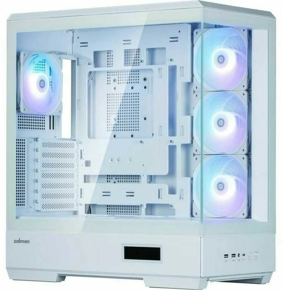 Zalman P50 DS kompiuterio korpusas, Midi-Tower, ATX, RGB, grūdintas stiklas - baltas