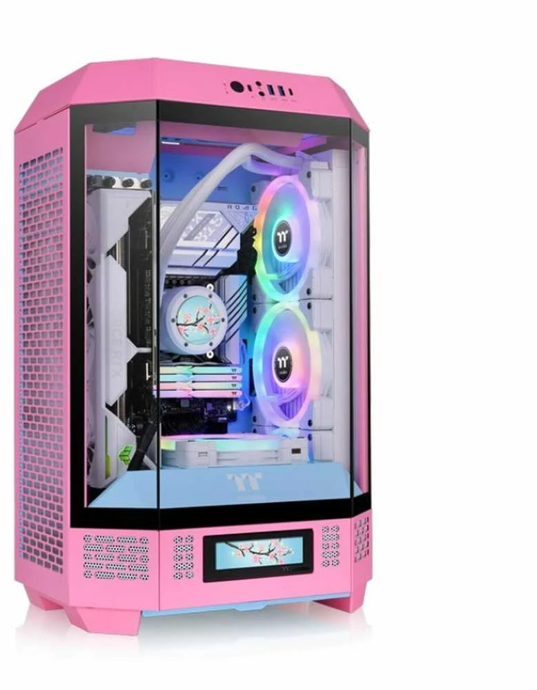 Thermaltake The Tower 300 Bubble Rožinė(pink. Tempered Glass)
