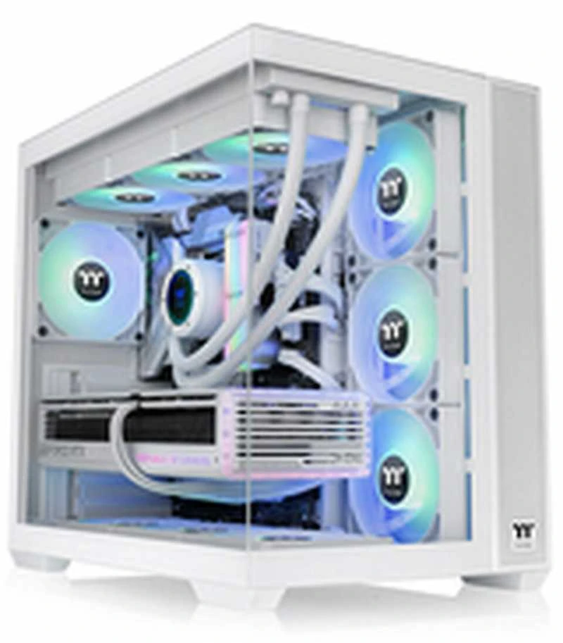 Thermaltake View 380 TG ARGB Snow, bokšto formos korpusas - baltas, grūdintas stiklas x 2