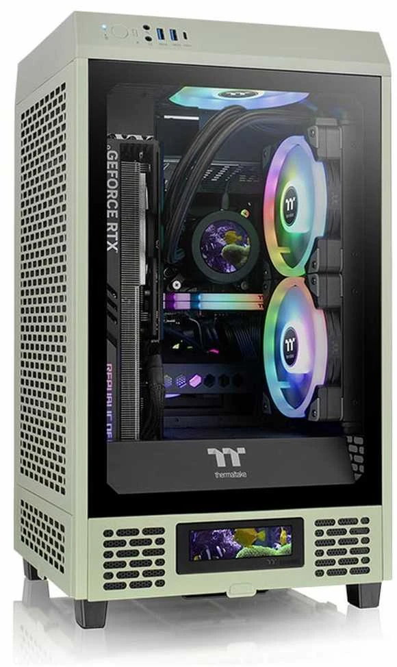 Mini Thermaltake The Tower 200 TG Žalias