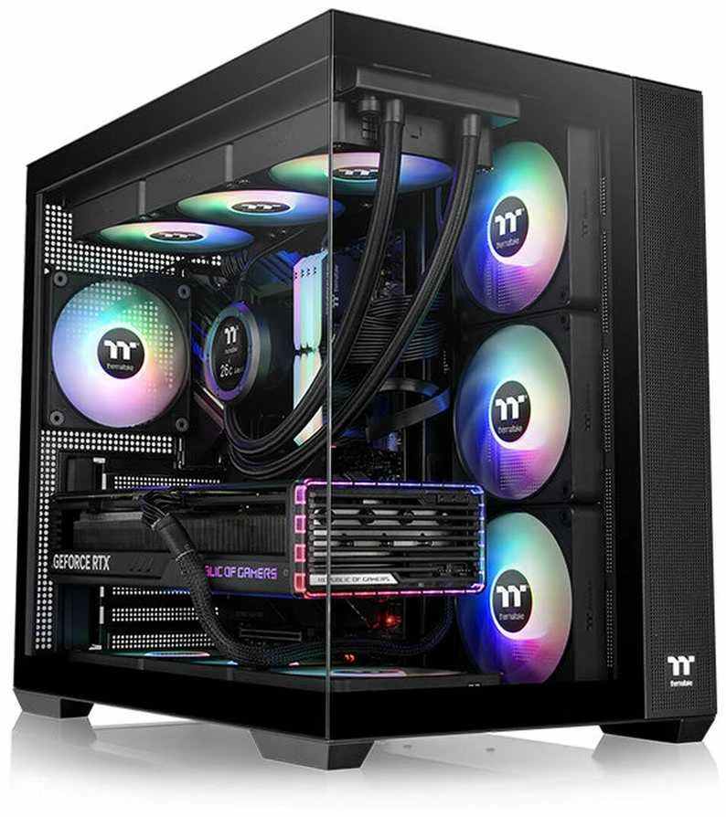 Midi Thermaltake View 380 TG ARGB Juodas
