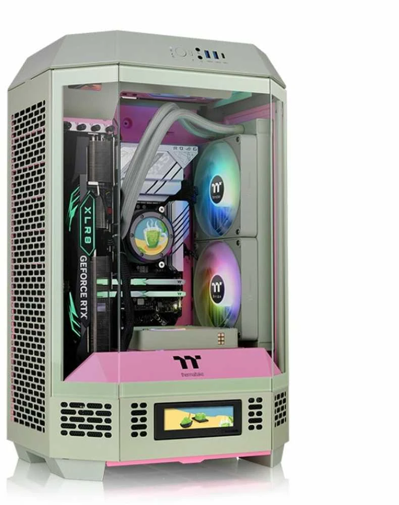 „Micro Thermaltake The Tower 300 TG“ „Matcha Plum“