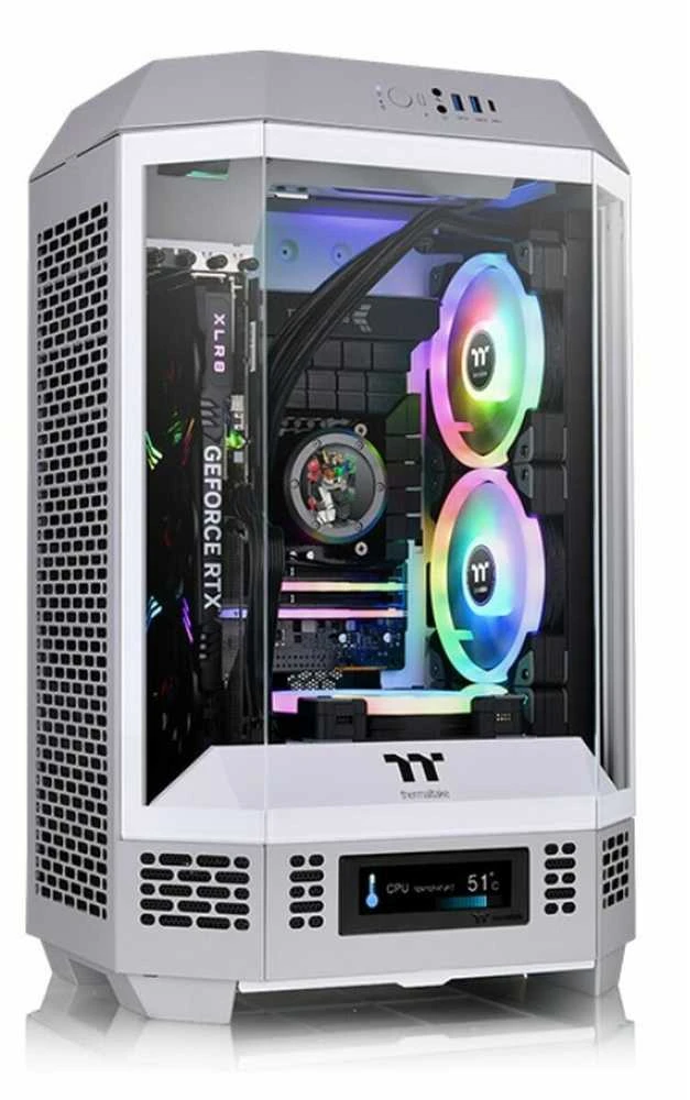 Thermaltake The Tower 300 , Tower-case - lightgray, Tempered Glass