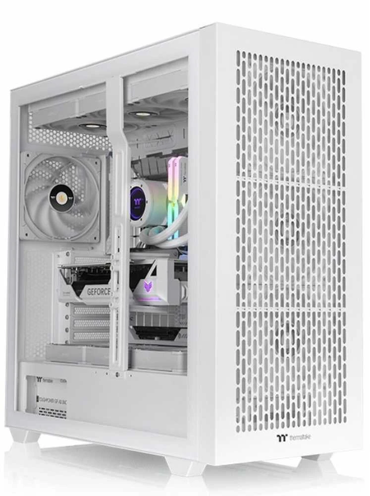 „Thermaltake AX500“, didelis bokštas, korpusas – baltas, grūdintas stiklas