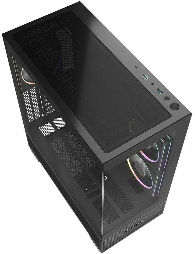 GEMBIRD žaidimų kompiuterio korpusas Fornax X550 2xUSB 3.0+ tipo C, 9x ventiliatoriai, PWM+ARGB