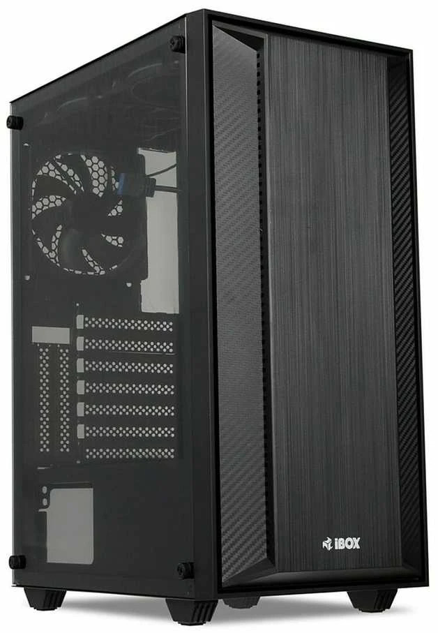 Kompiuterio Korpusas - iBox CETUS 906 ATX Midi Tower 29cm GPU 16cm CPU Aušintuvas Juodas